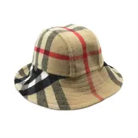 在飛比找momo購物網優惠-【BURBERRY 巴寶莉】經典格紋純羊毛漁夫帽(80591