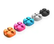 10pcs Cable Organizer Wire Winder Holder Clip Soft Silicone Cable Winder For Earphone Mouse Cord Protector Management - Multicolour
