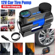 LCD Display 12V Air Compressor Car Tire Inflator Air Pump Portable Tire Inflator