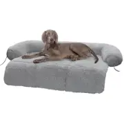Calming Dog Bed for Large Sized Dog, Dog Couch Cover Washable- Fluffy Plush D...