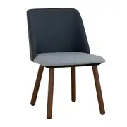 Modern Furniture JOLLIN 54x85cm Dining Chair - Walnut & Blue