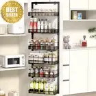 Over Door 6-Tier Adjustable Pantry Organizer, Hanging Spice Rack with Hooks