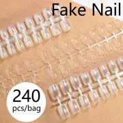 240PCS/BAG Pre-shape Gelly Nail Tips Full Cover Press on Nails For Women Beauty