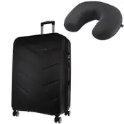 Pierre Cardin PC3249MV 70cm MEDIUM Black Hard Shell Case + BONUS Travel Pillow LC400
