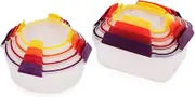 Joseph Joseph Nest Lock 8-Piece Food Storage Container Set, Multi-Size, Space-Saving, Airtight Leakproof Lids, BPA-Free