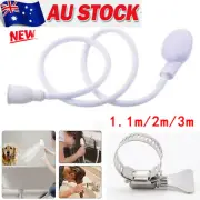 1.1-3m Pet Kid Push-On Spray Shower Head Bath Sink Tap Attachment Hose Soft Tube