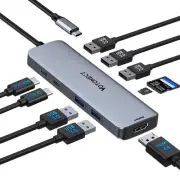 USB C Hub with 4K HDMI Adapter, SD/TF Card Reader, 100W PD Charging, 2 USB 3....