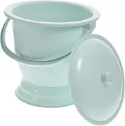 1Pc Practical Handheld Urine Pot with Cover Durable Chamber Pot for Home Use Easy to Clean Urinal Bucket for Adults Portable Nighttime