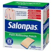 Salonpas Pain Relieving Patch, 140 Patches (7.2 cm x 4.6 cm)