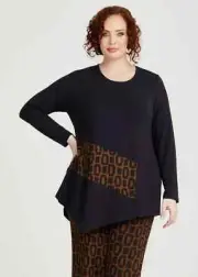 ts Taking Shape Tunic Size 20 Asymmetric Insert Natural style NWT