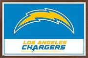 Trends International NFL Los Angeles Chargers - Logo 21 Wall Poster, 14.725" x 22.375", Mahogany Framed Version