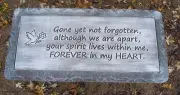 Gone yet not forgotten bench top concrete mold 31" x 14" x 2.5" .150 abs plastic