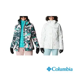【Columbia 哥倫比亞 官方旗艦】女款-Whirlibird™Omni-TechOT防水鋁點保暖兩件式外套-印花色(UWR06350QX/H