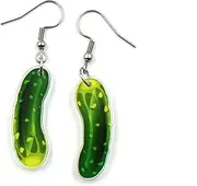 [oaaua] Pickle Earrings Pickle Jar Earrings for Women Funny Cucumber Earrings Green Vegetable Earrings Cartoon Food Earrings Acrylic Dangle Earrings Gifts for Girls Pickle Lovers