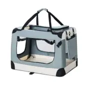 i.Pet Pet Carrier Soft Crate Dog Cat Pup Travel 70x52CM Portable Foldable Blue