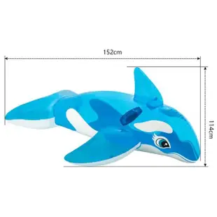 【寶盒百貨】INTEX 藍鯨水上充氣坐騎 充氣浮排(水上坐騎充氣戲水玩具衝浪游泳裝備58523)