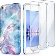 (Blue fantasy sky) - iPod Touch 7th Generation Case with 2 Screen Protectors, IDWELL iPod Touch 6 iPod 5 Case, Slim FIT Anti-Scratch Flexible Soft TPU Bumper Protective Case(Latest Model,2019 Release), Blue Fantasy Sky