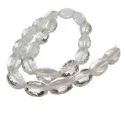 Sparkling Designer Faceted Quartz Bead Strand | 18x13mm | 22 Beads |