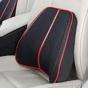 Comfortable 3D Breathable Car Headrest Neck Pillow Auto Accessories Memory Foam fit for Se-at Cushions Back Head Restraint Travel Pillow (Color : Orange-Waist) (Color : Redwaist)