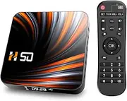 H50 Android 10.0 TV Box,4GB+64GB RK3318 Quad-Core 64Bits ARM Cortex-A53, 2.4/5.8G Dual-Band Wi-Fi/10-100M LAN BT4.1 H.265 UHD 4K Set Top Box,4gb+32gb