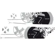 MasterCraft Boat X-7 Bulls Eye Decals 750224 | 2008 Black (Set of 2)