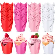 200 Pcs Tulip Cupcake Liners Muffin Baking Cupcake Liners Baking Cups Holders...