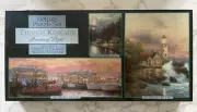 Thomas Kinkaid Deluxe 3 In 1 Puzzle Set 100 550 700 Piece Jigsaw Sealed New NIB