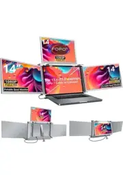 FOPO 14" Laptop Screen Extender Quad Monitor Portable for Wins/Mac M1,M2,M3 (J21