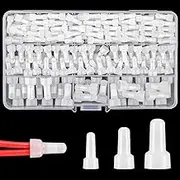 woshilaoDS 250 Pcs Closed End Crimp Connectors Gauge 22-16/16-14/12-10 Awg Gauge Nylon Insulated Closed End Wire Connectors with Crimp Cap, Connected