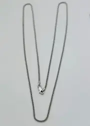 DaneCraft Tarnish Free 925 Sterling Silver Tube Link Necklace 30”