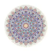SOGA 120cm Mandala Round Area Thick Anti-slip Doormat, Home Decor