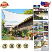 Elegant 6' x 10' White Shade Sail - Breathable, UV Blocking Outdoor Canopy