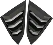 Exterior Rear Window Vent Louvers Scoop Protector Cover Trim Compatible For Honda Civic Sedan 2016-2019 Auto Accessories(Carbon Fiber Look)