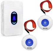 Wireless Caregiver Pager Alert System SOS Emergency Call Button for Patient E...