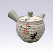 Japanese teapot - AKIRA - SAKURA 400 cc ml - stainless net - Tokoname yaki ware