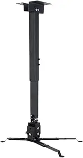 FVDPWYE Projector Ceiling or Wall Mount with Telescopic Tube Adjustable Universal for Conference Room Home Theater Office Hotel, Black
