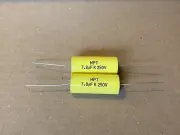 2 x 7.8uF 250V 7.8mfd NP Non Polarized Crossover Audio Capacitor MPT Film