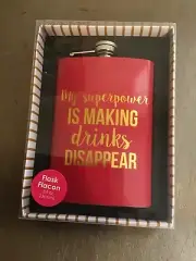 Pink Flask 8 oz My Superpower is Making Drinks Disappear