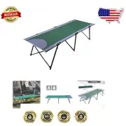 Versatile Portable Cot Bed for Travel and Camping - Collapsible Design, Green