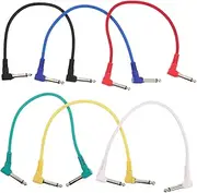 SUPVOX Lightweight Guitar Effect Cable 6pcs 30cm Audio Cable for Electric Guitars and Pedal Patch Connections