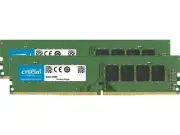 Crucial 32GB (2 x 16GB) 288-Pin PC RAM DDR4 3200 (PC4 25600) Desktop Memory