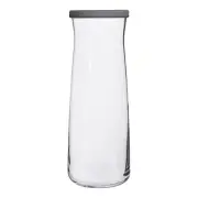 1x LAV Grey Lid 1.2L Vera Glass Carafe Clear Water Wine Decanter Bottle Set