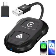 2-in-1 Wireless CarPlay & Android Auto Adapter Seamlessly connect your iPhone or Android smartphone wirelessly to your car's display, Supports the iOS 12+ and Android 11+ operating systems