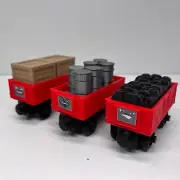 Wooden Railway Compatible Red Cargo Trains Custom Made Thomas & Friends Brio