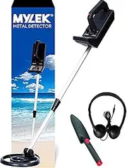 Metal Detector Kit Height Adjustable with Waterproof Search Coil - Detects All Gold, Silver, Non-Ferrous Metals, Treasure, Lightweight with Headphones and Shovel, Kids Adults Beginners