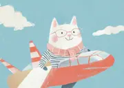 [Namly Design] Poster - Cat in Airplane
