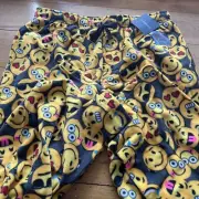 EMOJI PLUSH LOUNGE PANTS UNISEX SZ (L) CROFT & BARROW POCKETS DRAWSTRING NEW