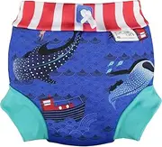 Close Pop-in 6 to 12 Months Old Unisex Swim Nappy, Soft Laminate Fast Wicking Fleece Layer and Hidden Waterproof Membrane, Whale Shark Colour Large