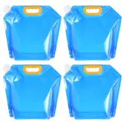 4Pcs 5L Collapsible Water Container Bag Plastic Storage Jug Water Bag Blue