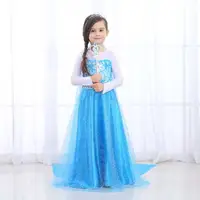 在飛比找樂天市場購物網優惠-免運 快速出貨 冰雪奇緣裙艾莎elsa女王禮服童裝兒童女童連